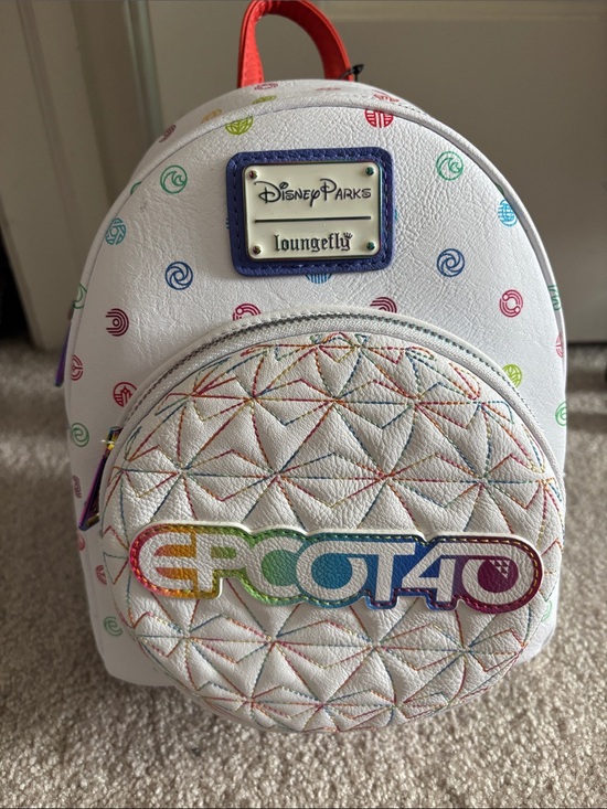 Disney Handbags - Disney Parks EPCOT 40th Anniversary Loungefly Backpack (NEW WITH TAG)